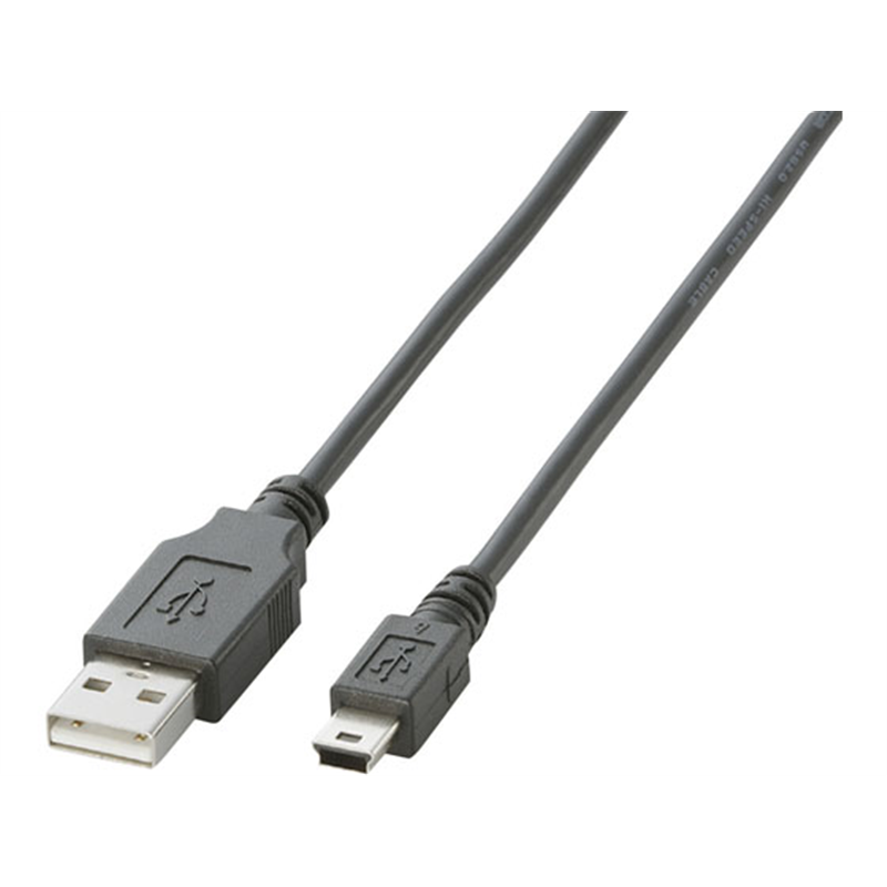 エレコム USB2.0ケーブル mini-Bタイプ 0.5m U2C-M05BK 1個（ご注文単位1個）【直送品】