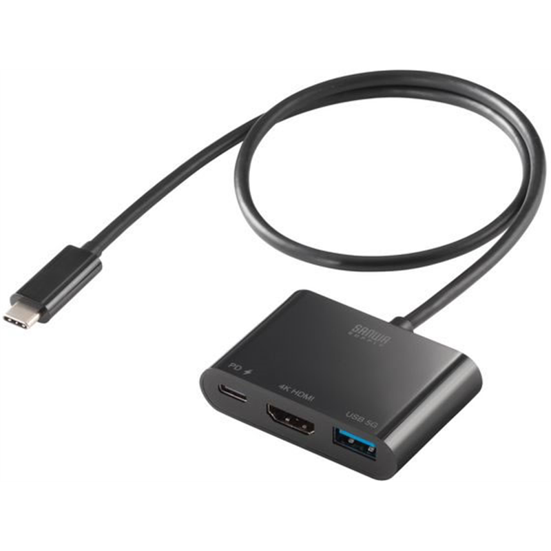 サンワサプライ USBType C-HDMI変換アダプタ AD-ALCPHDPD02 1本（ご注文単位1本）【直送品】