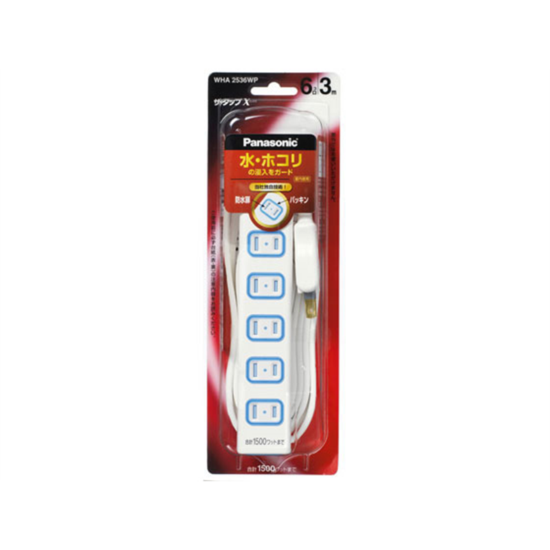 パナソニック ザ・タップX 6コ口 3m ホワイト WHA2536WP 1個（ご注文単位1個）【直送品】