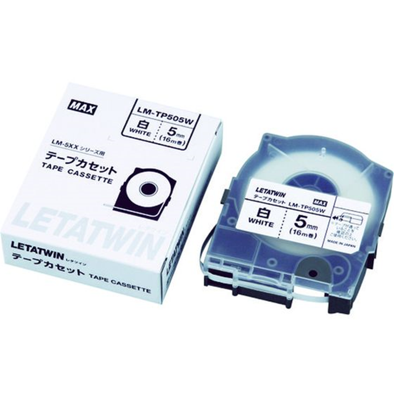 MAX チューブマーカー レタツイン 専用テープカセット LM-TP505W 1個（ご注文単位1個）【直送品】