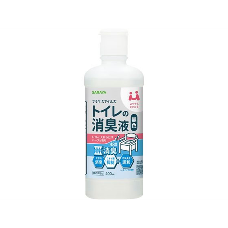 サラヤ サラヤスマイルズ トイレの消臭液 無色 400mL 1個（ご注文単位1個）【直送品】