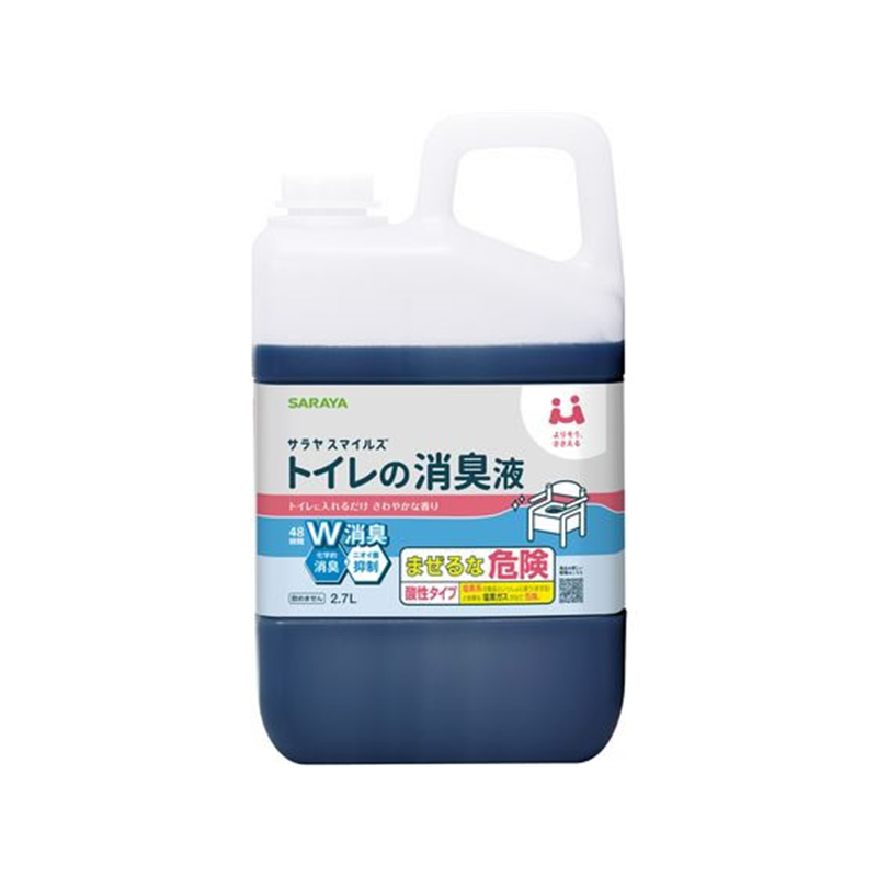 サラヤ サラヤスマイルズ トイレの消臭液 2.7L 1個（ご注文単位1個）【直送品】