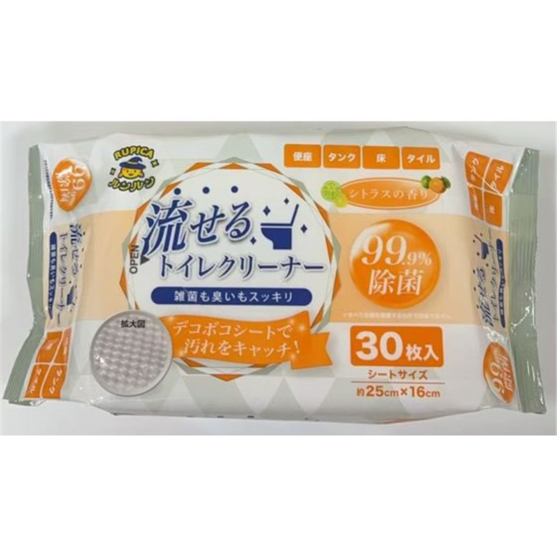 ランディスミス RUPICAルンルン 流せるトイレクリーナー シトラス 30枚 RR-7 1個（ご注文単位1個）【直送品】
