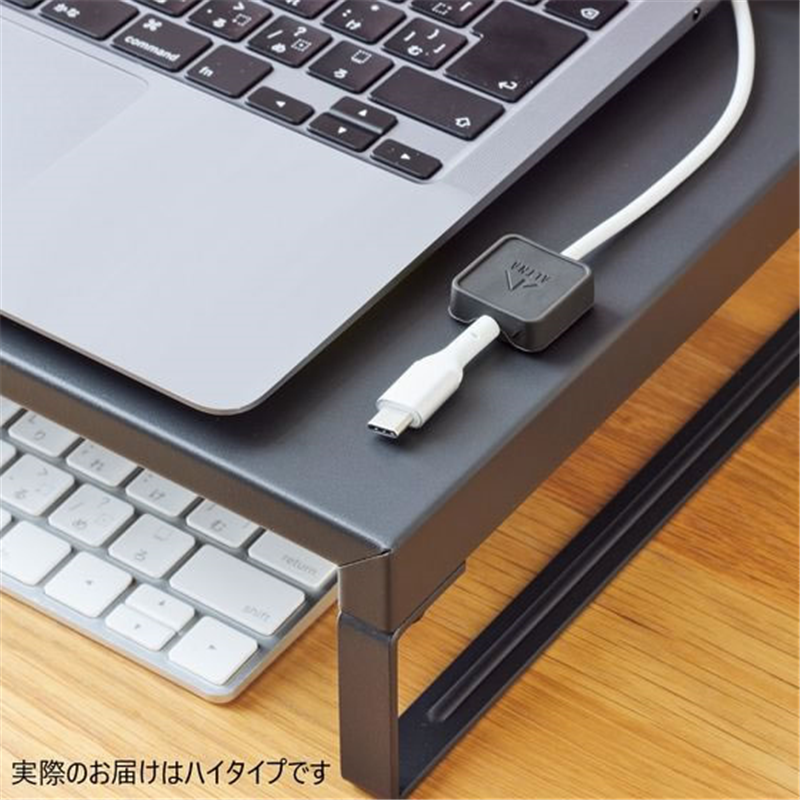 リヒトラブ 机上台 幅390mm ハイタイプ マットブラック A7331-124 1台(ご注文単位1台)【直送品】