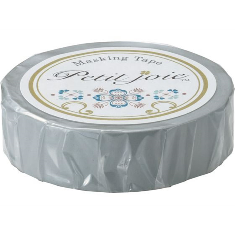 ニチバン Petit joie マスキングテープ グレー 15mm×18m 1巻(ご注文単位1巻)【直送品】