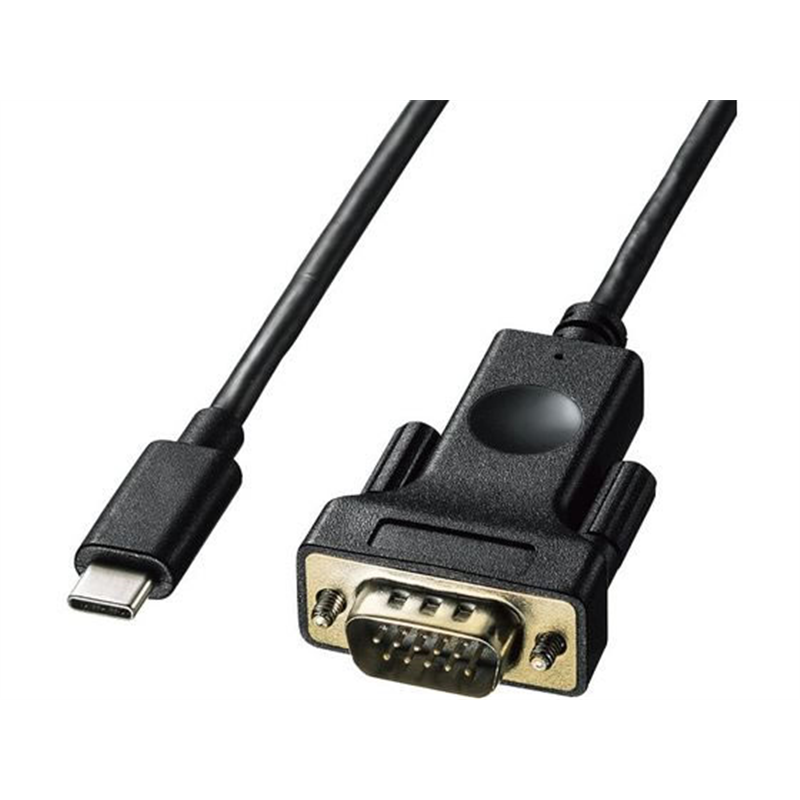 サンワサプライ Type-C-VGA変換ケーブル ブラック 2m KC-ALCV20 1本(ご注文単位1本)【直送品】