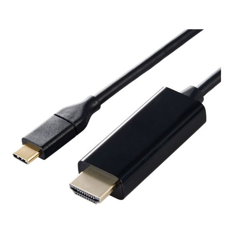 エレコム USB-C HDMI 変換ケーブル 2m ブラック DH-CHDMI20BK 1個(ご注文単位1個)【直送品】