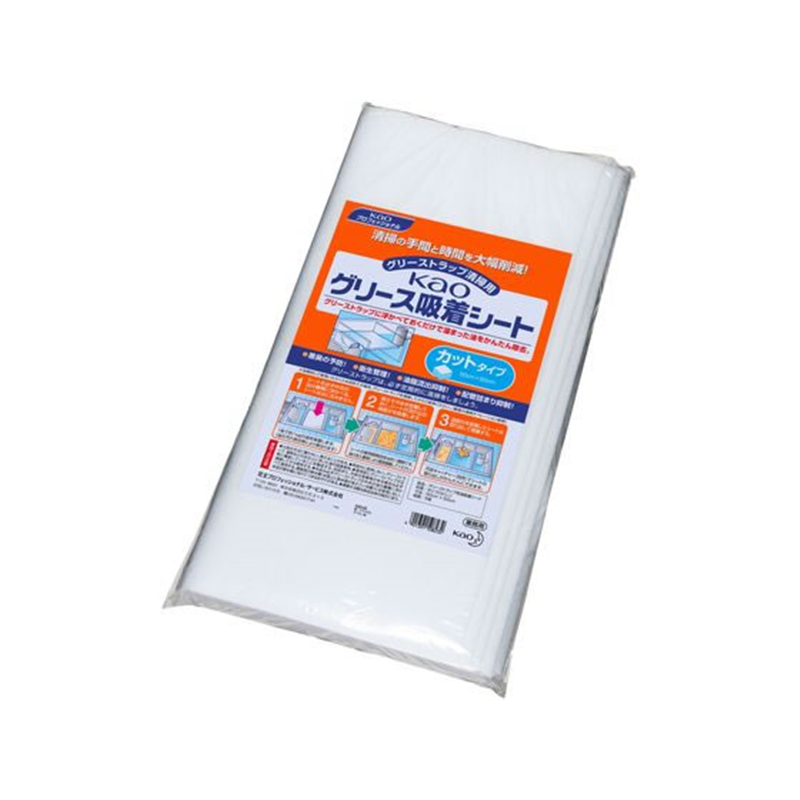 KAO Kaoグリース吸着シート カットタイプ 50×50cm 5枚 1パック(ご注文単位1パック)【直送品】