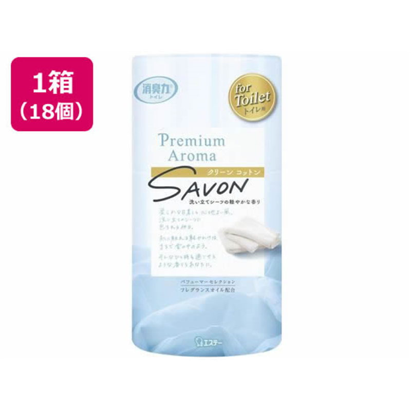 エステー トイレの消臭力 プレミアムアロマ クリーンコットン 400mL 18個 1箱(ご注文単位1箱)【直送品】