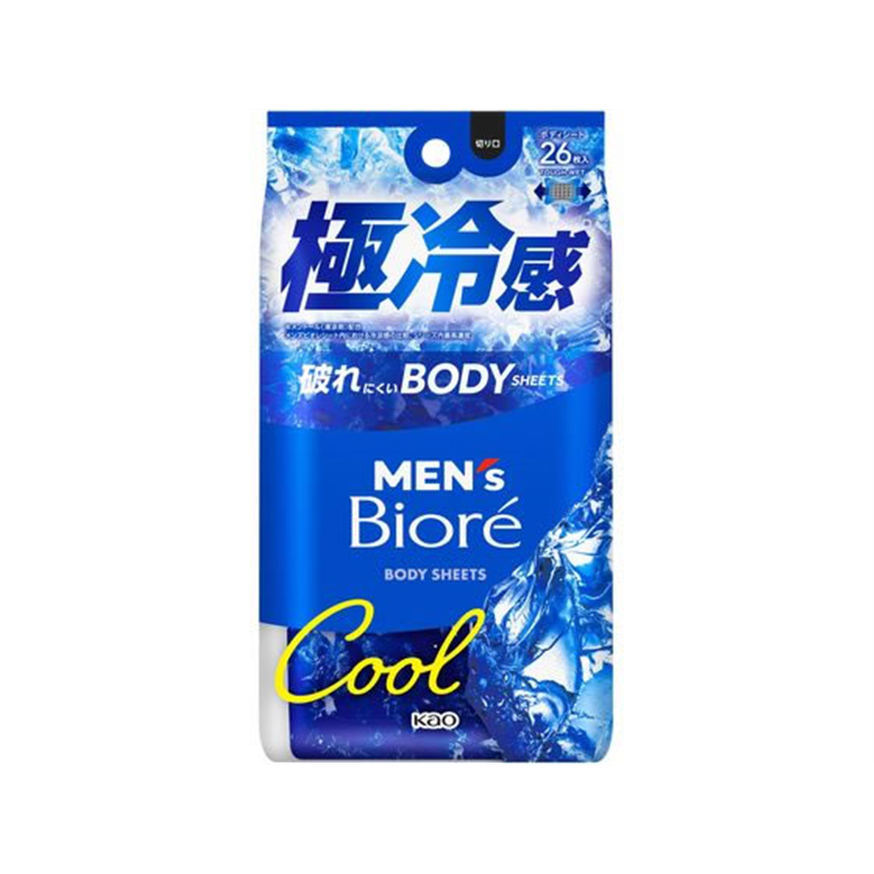 KAO メンズビオレ ボディシート 極冷感タイプ 26枚 1個(ご注文単位1個)【直送品】