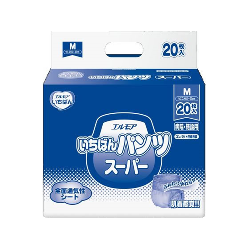 カミ商事 エルモア いちばんパンツ スーパー M 20枚 1パック(ご注文単位1パック)【直送品】