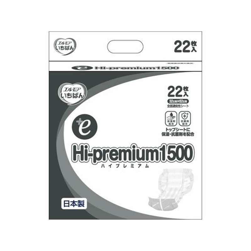 カミ商事 エルモアいちばん +e Hi-premium1500 22枚 1パック(ご注文単位1パック)【直送品】