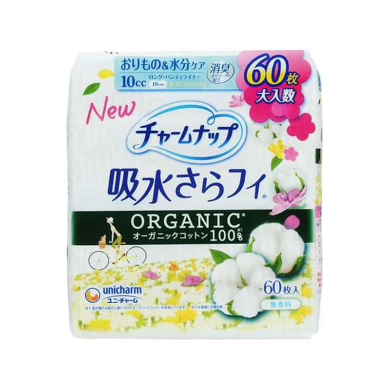 ユニ・チャーム チャームナップ 吸水さらフィ オーガニックコットン 10cc 60枚 1パック(ご注文単位1パック)【直送品】