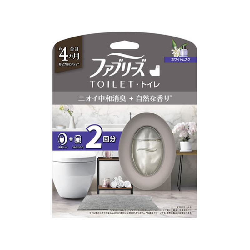 P&Gジャパン ファブリーズ トイレ用消臭剤+自然な香り 詰替 ホワイ 1パック（ご注文単位1パック）【直送品】
