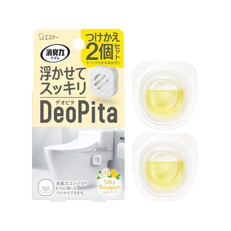 エステー 消臭力 DeoPita トイレ用 つけかえ シルキーブーケ 2個 1パック（ご注文単位1パック）【直送品】