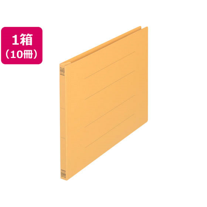 プラス フラットファイル ノンステッチ A4ヨコ イエロー 10冊 NO.022N 78-2 1箱(ご注文単位1箱)【直送品】