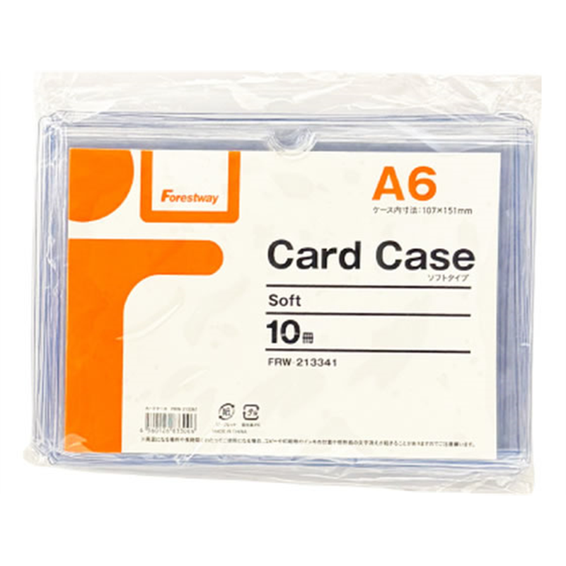 Forestway ソフトカードケース(軟質)A6 10枚 1パック(ご注文単位1パック)【直送品】