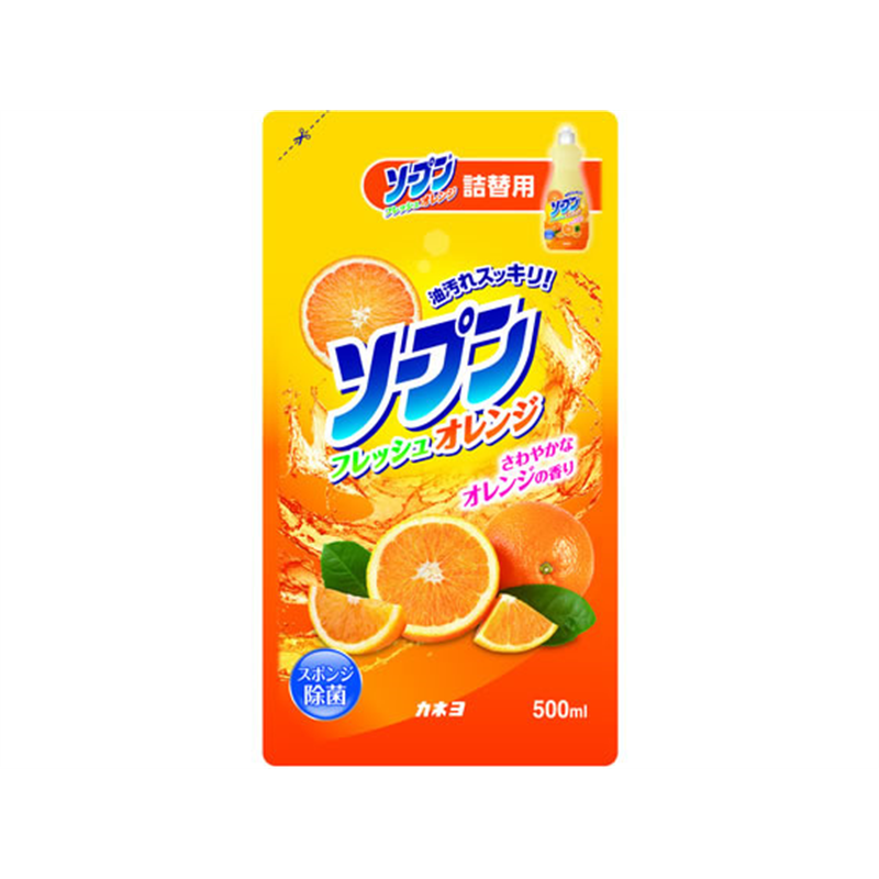 カネヨ石鹸 ソープンフレッシュオレンジ 詰替 500mL 1個(ご注文単位1個)【直送品】