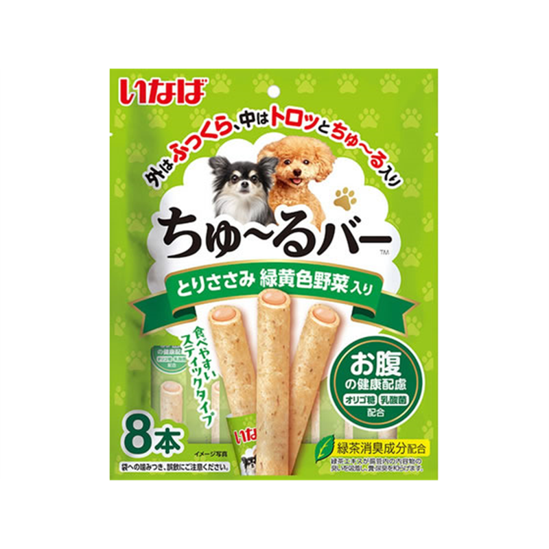 いなばペットフード ちゅーるバー 鶏 野菜 お腹 8本 1パック(ご注文単位1パック)【直送品】