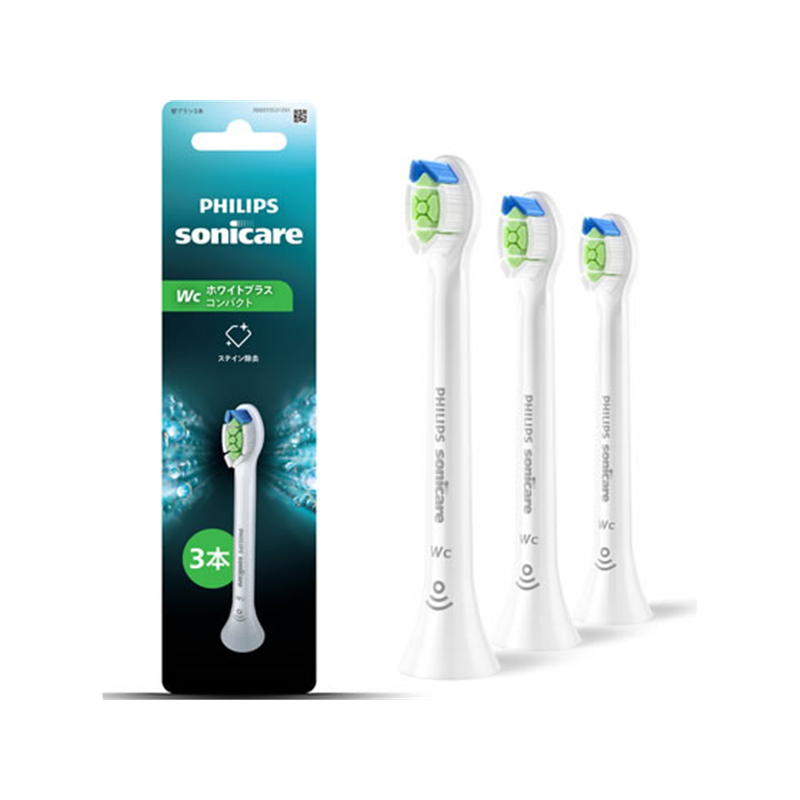 PHILIPS ソニッケア Wc ホワイトプラスコンパクト ブラシヘッド ホワイト 3本 1セット（ご注文単位1セット）【直送品】