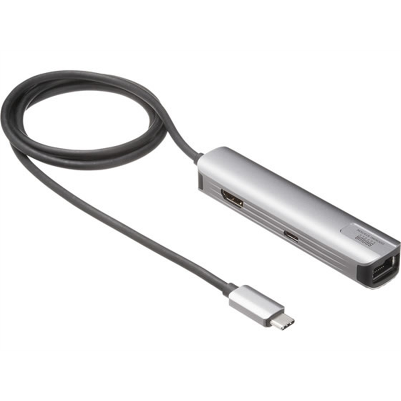 サンワサプライ USB TypeCスリムドッキングハブ ケーブル長1m USB-5TCH 1個（ご注文単位1個）【直送品】