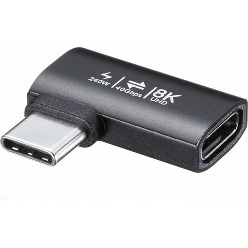 サンワサプライ Type-C変換アダプタ CtoC・L字横挿し・40Gbps・24 1個（ご注文単位1個）【直送品】