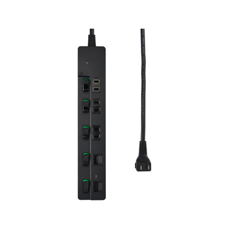 朝日電器 PD対応スイッチ付USBタップ 2m 黒 WLK-3222SUC(BK) 1個（ご注文単位1個）【直送品】