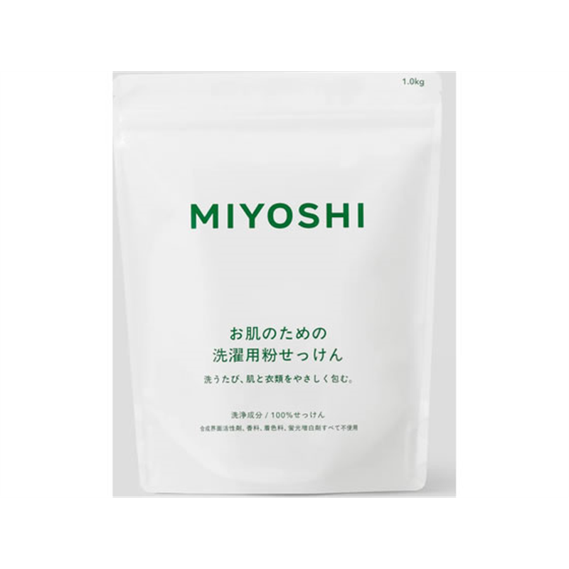 ミヨシ石鹸 お肌のための洗濯用粉せっけん 1kg 1個（ご注文単位1個）【直送品】