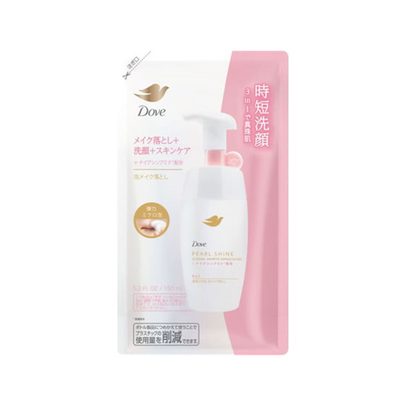 ユニリーバ ダヴ パールシャイン 3in1 透明つや肌 泡メイク落し 詰 1個(ご注文単位1個)【直送品】