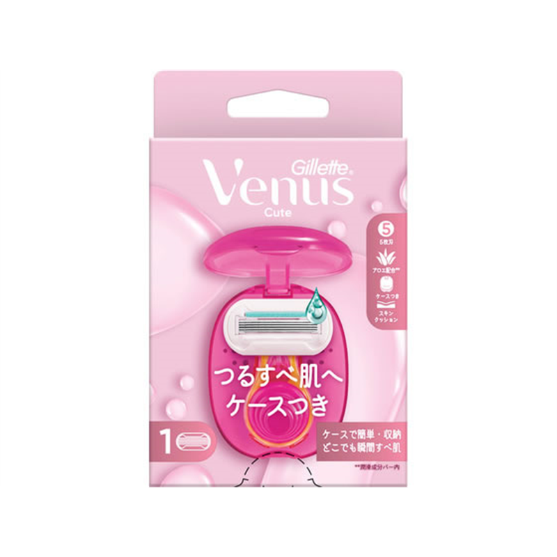 P&G ジレットヴィーナス つるすべ肌 ケース付ホルダー 替刃1個付 1本(ご注文単位1本)【直送品】