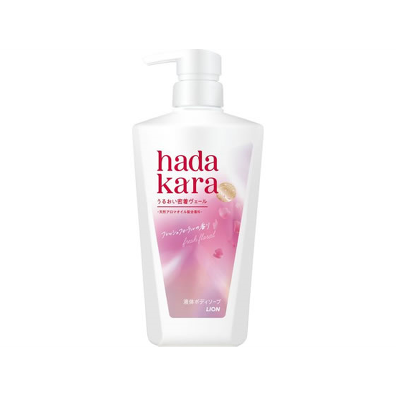 ライオン hadakara モイストボディケアソープ 液体 フレッシュフローラル 本体 1個(ご注文単位1個)【直送品】