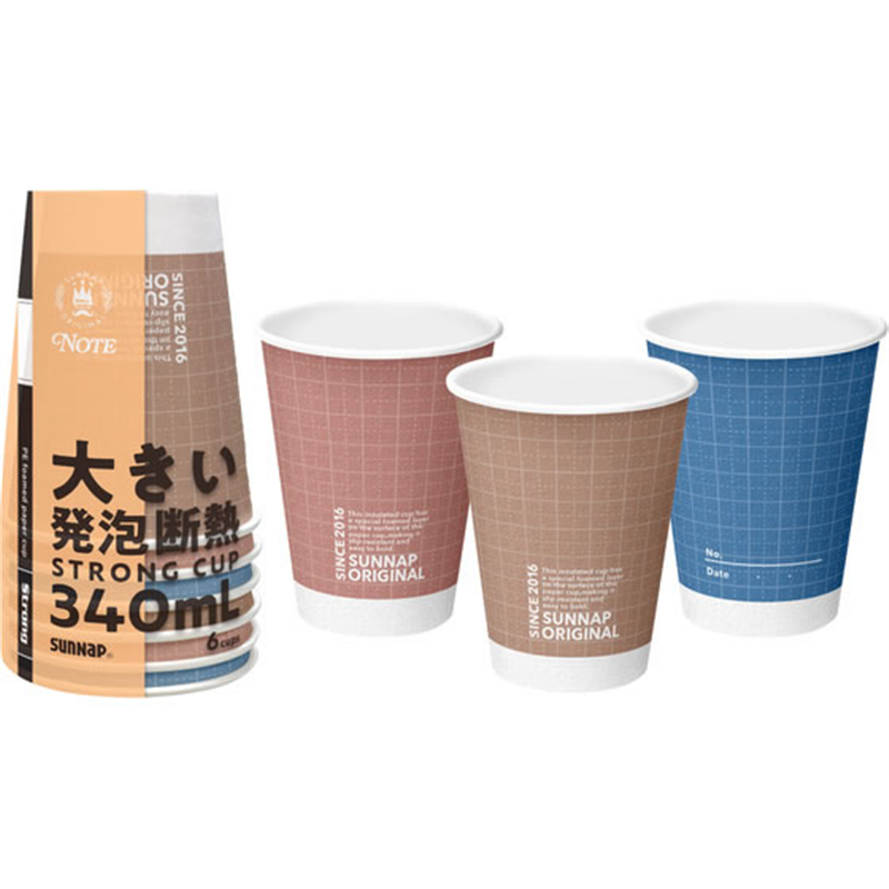 サンナップ ノートモカ 大きいストロングカップ 340mL 6個 C3406NOT 1パック（ご注文単位1パック）【直送品】
