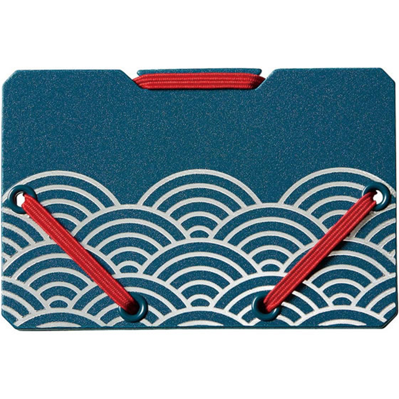 キングジム カードウォレット 青海波 JS2512-004 1冊（ご注文単位1冊）【直送品】