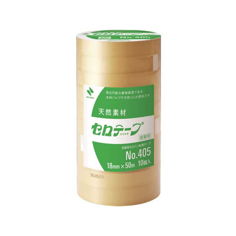 ニチバン セロテープ 産業用 18mm×50m No.405 10巻 1パック(ご注文単位1パック)【直送品】