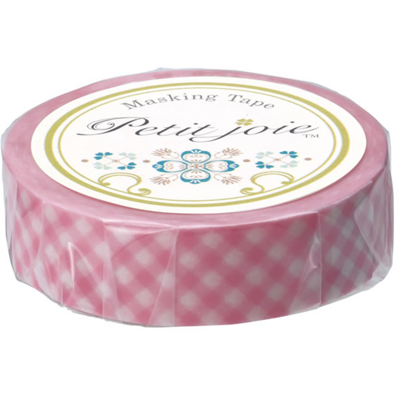ニチバン ニチバン プチジョア マスキングテープ ギンガムチェック ピンク PJM 1巻（ご注文単位1巻）【直送品】