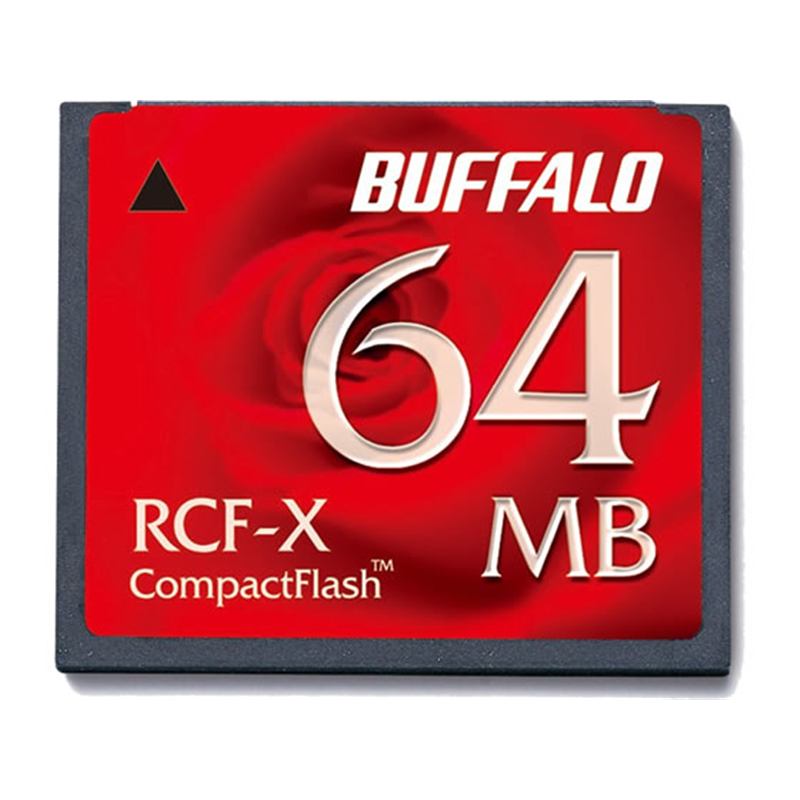 バッファロー コンパクトフラッシュ64MB RCF-X64MY 1個（ご注文単位1個）【直送品】