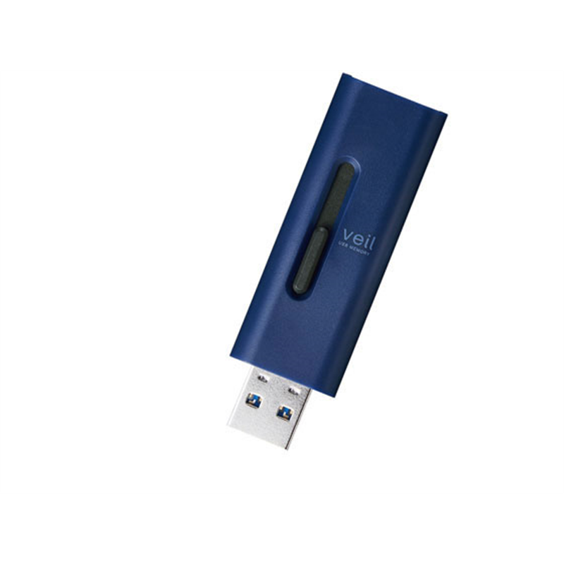 エレコム USBメモリ 32GB 高速データ転送 スライド MF-SLU3032GBU 1個（ご注文単位1個）【直送品】
