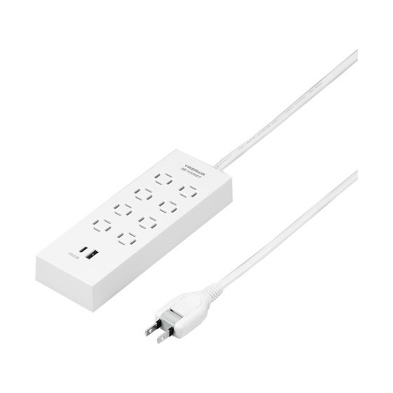 ヤザワ コンセント革命 8個口 PD33W付 白 2m H5802PD33WH 1個（ご注文単位1個）【直送品】