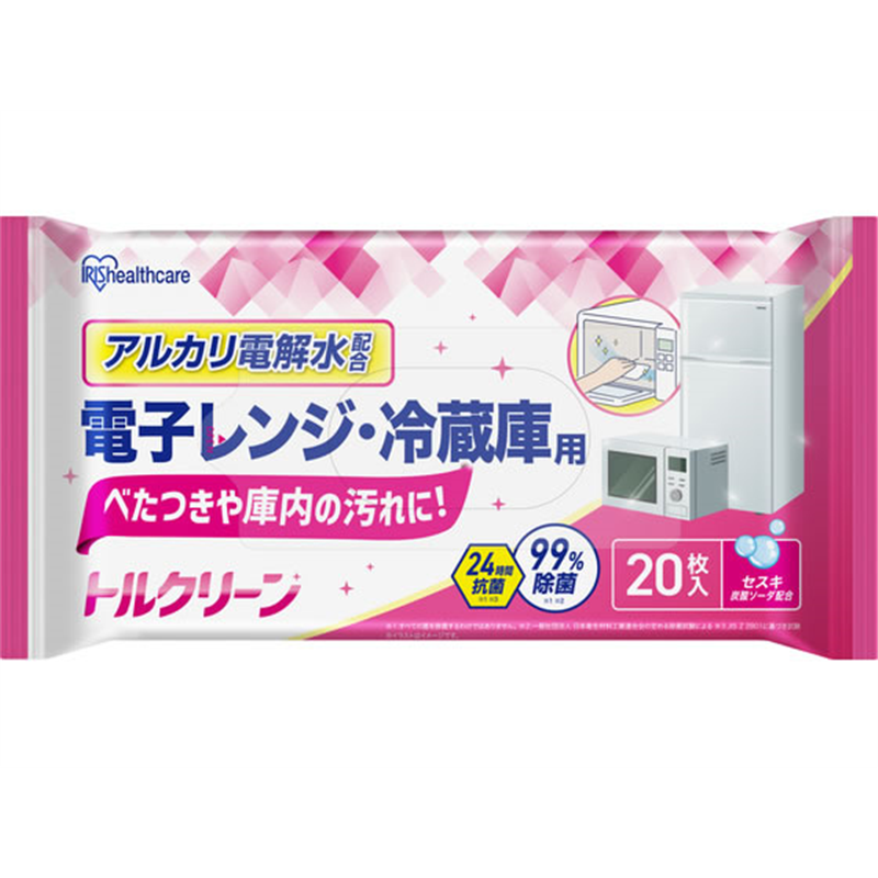 アイリス キッチンクリーナー 電子レンジ・冷蔵庫用 20枚入 T-KR20 1パック（ご注文単位1パック）【直送品】