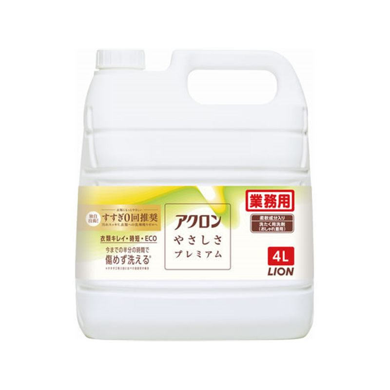 ライオンハイジーン アクロン やさしさプレミアム グリーンシトラス 業務用 4L 1本（ご注文単位1本）【直送品】