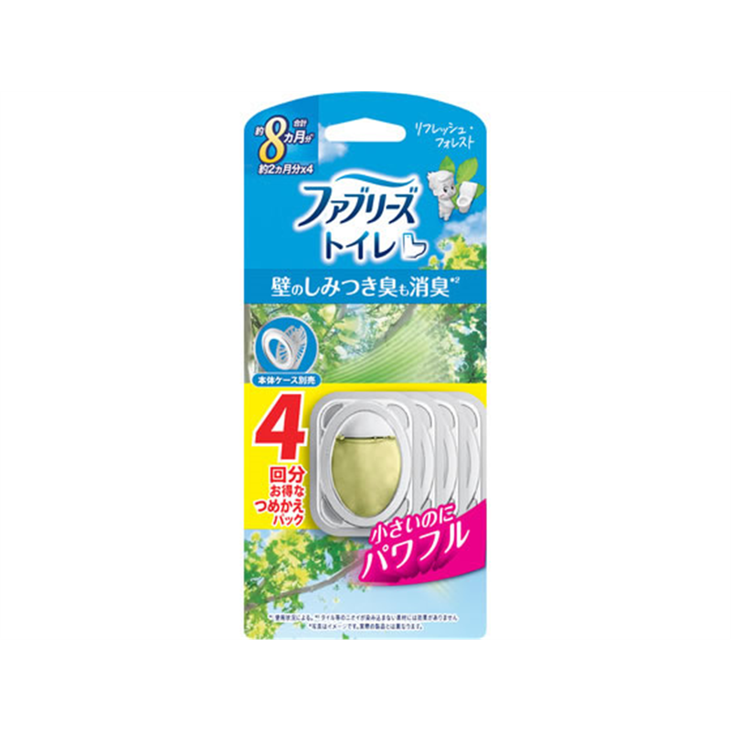 P&G ファブリーズ トイレ リフレッシュフォレスト 詰替 6.3mL×4個 1パック（ご注文単位1パック）【直送品】