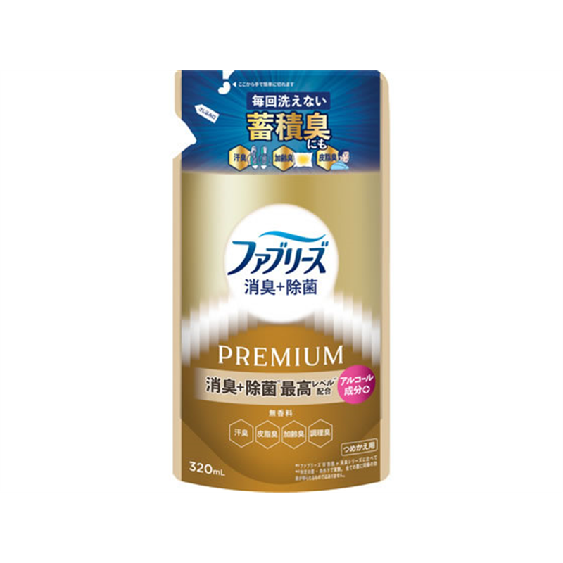 P&G ファブリーズ プレミアム 無香料 詰替 320mL 1個（ご注文単位1個）【直送品】