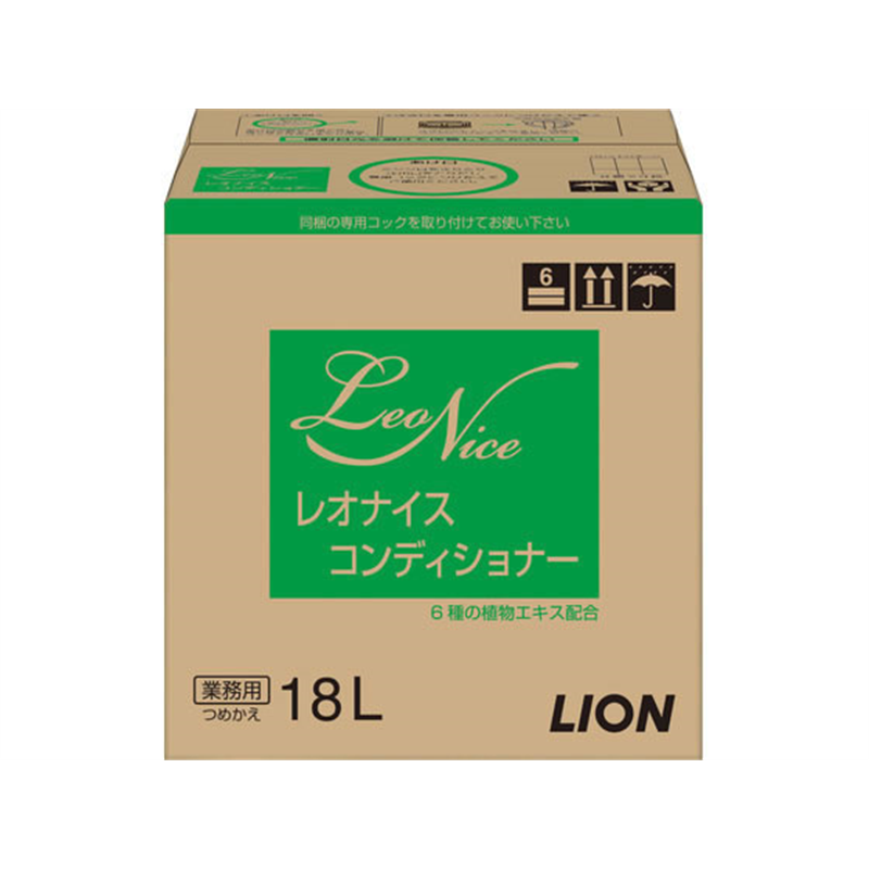 ライオンハイジーン レオナイス コンディショナー 業務用 専用コック付 18L BO 1箱（ご注文単位1箱）【直送品】