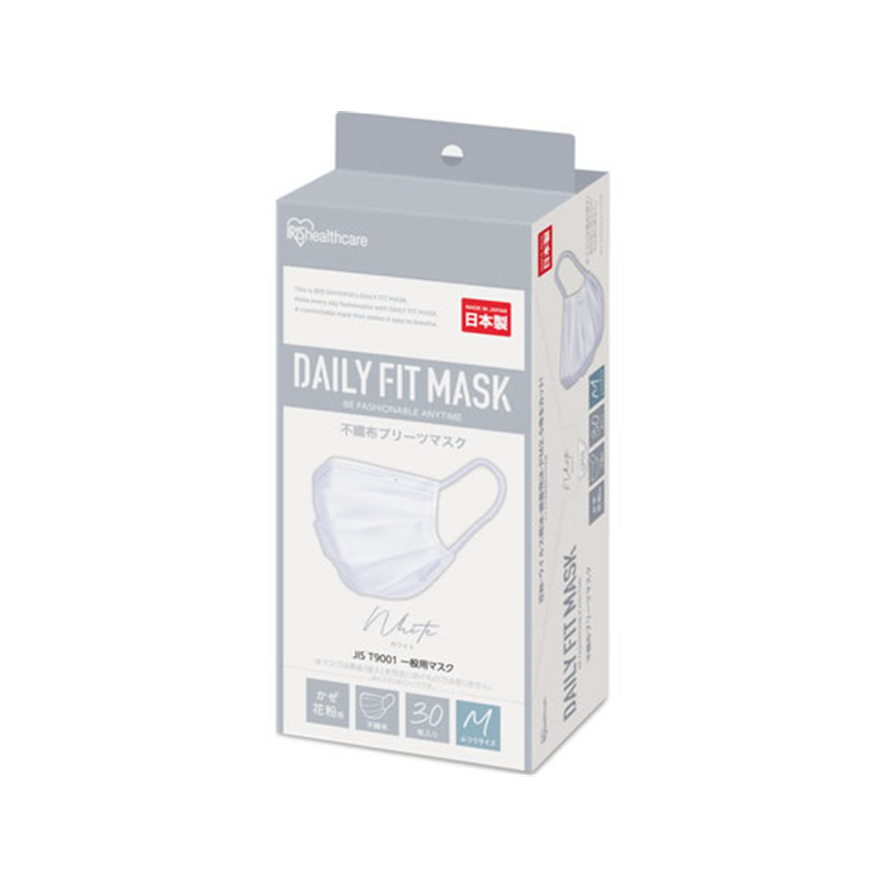 アイリス DAILYFITMASK ふつう 30枚入 ホワイト PN-DC30MW 1箱（ご注文単位1箱）【直送品】