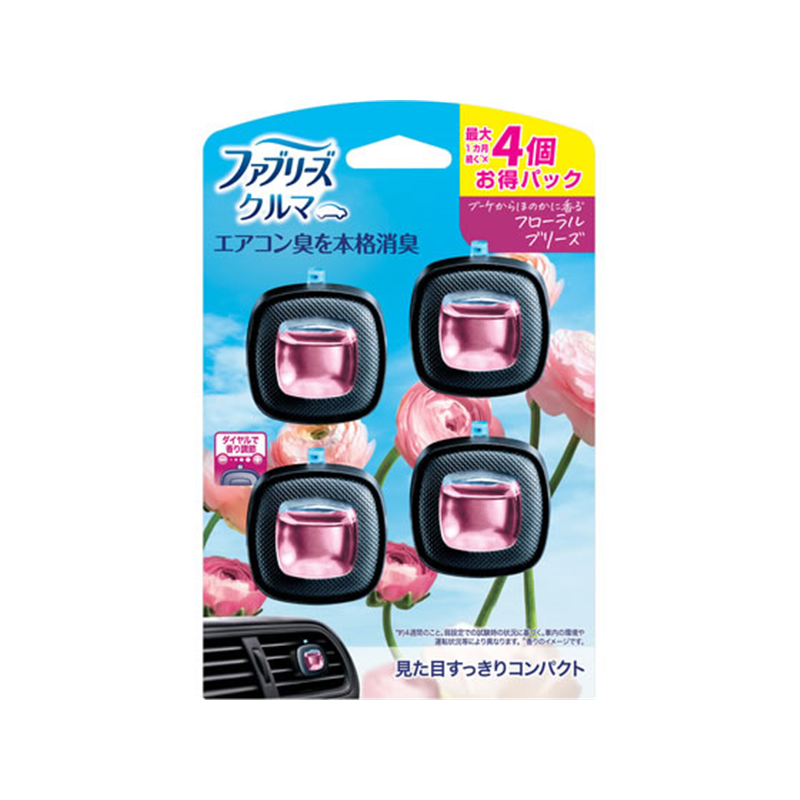 P&Gジャパン ファブリーズ 自動車エアコン送風口用 フローラル 2.2mL 1パック(ご注文単位1パック)【直送品】