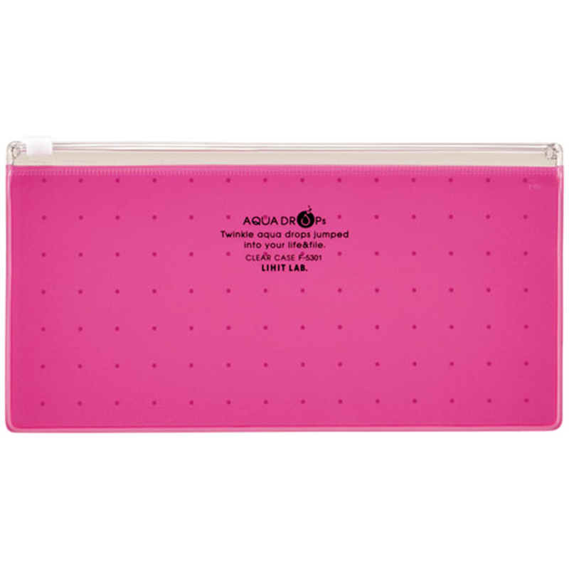 リヒトラブ AQUA DROPs クリヤーケース PEN(通帳) 赤F5301-3 1枚(ご注文単位1枚)【直送品】