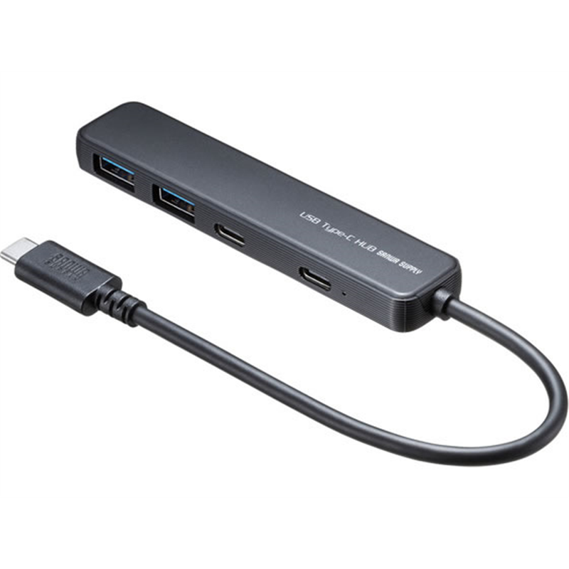 サンワサプライUSB 5Gbps Type-Cハブ(4ポート・PD対応)USB-5TCP36BK 1個（ご注文単位1個）【直送品】