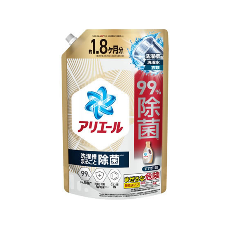 P&G アリエールジェル 除菌 詰替 ウルトラジャンボ 1.4kg 1個(ご注文単位1個)【直送品】