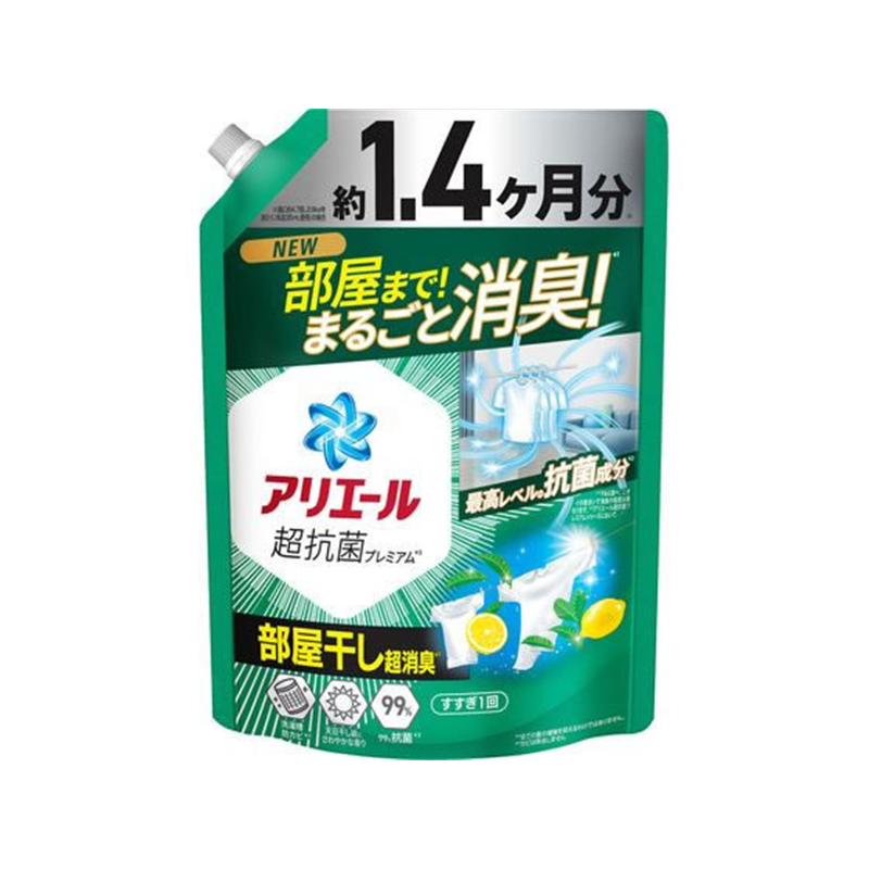 P&G アリエールジェル 部屋干し 詰替 超ジャンボサイズ 1kg 1個(ご注文単位1個)【直送品】