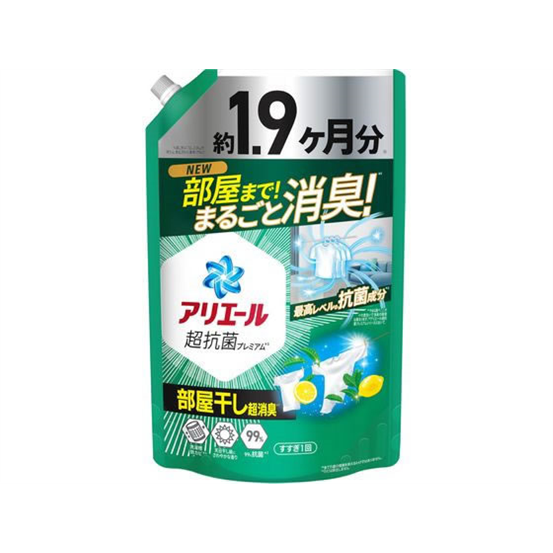 P&G アリエールジェル 部屋干し 詰替 ウルトラジャンボ 1.4kg 1個(ご注文単位1個)【直送品】